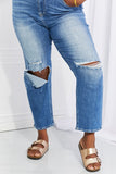 RISEN Full Size Emily High Rise Relaxed Jeans - OmniGlitz 