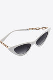 Chain Detail Cat-Eye Sunglasses - OmniGlitz 