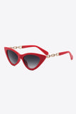 Chain Detail Cat-Eye Sunglasses - OmniGlitz 