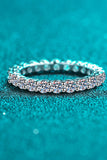 Moissanite Rhodium-Plated Ring - OmniGlitz 