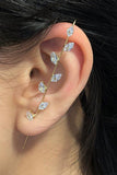 18K Gold-Plated Inlaid Zircon Crawler Earrings - OmniGlitz 