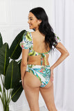 Marina West Swim Vacay Ready Puff Sleeve Bikini in Floral - OmniGlitz 
