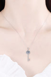 Moissanite Key Pendant Necklace - OmniGlitz 