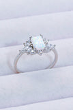 925 Sterling Silver Zircon and Opal Ring - OmniGlitz 