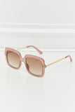 Square Metal-Plastic Hybrid Temple Sunglasses - OmniGlitz 