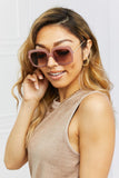 Square Metal-Plastic Hybrid Temple Sunglasses - OmniGlitz 