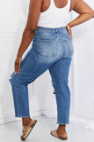 RISEN Full Size Emily High Rise Relaxed Jeans - OmniGlitz 