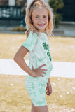 Girls Printed Letter Graphic Lounge Set - OmniGlitz 