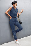 Sleeveless Top and Joggers Set - OmniGlitz 