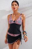 Leopard Plunge Two-Piece Swimsuit - OmniGlitz 