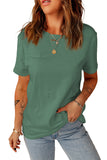 Distressed Round Neck Tee - OmniGlitz 
