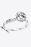 925 Sterling Silver 1 Carat Moissanite Ring - OmniGlitz 