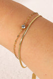 Icing on the Cake Rhinestone Double-Layered Bracelet - OmniGlitz 