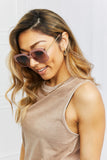 Square Metal-Plastic Hybrid Temple Sunglasses - OmniGlitz 