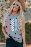 Star Print USA Slit Tank - OmniGlitz 