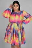 Pleated Dye Dress | GitiOnline
