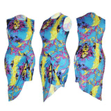 Women's Bowknot Sleeveless Bodycon Dress Plus Size