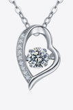 925 Sterling Silver Moissanite Pendant Necklace - OmniGlitz 