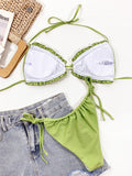Frill Trill Halter Neck Bikini Set - OmniGlitz 