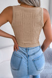 Cutout Sleeveless Knit Top - OmniGlitz 