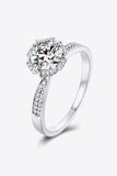 925 Sterling Silver 1 Carat Moissanite Ring - OmniGlitz 