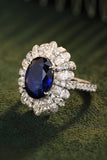 5 Carat Lab-Grown Sapphire Flower Shape Ring - OmniGlitz 