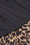 Plus Size Leopard Print Midi Skirt - OmniGlitz 