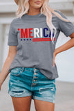 Letter Graphic Crewneck T-Shirt - OmniGlitz 