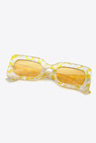 Tortoiseshell Rectangle Polycarbonate Sunglasses - OmniGlitz 