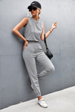 Sleeveless Top and Joggers Set - OmniGlitz 