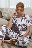 Tie-Dye Tee and Drawstring Waist Joggers Lounge Set - OmniGlitz 