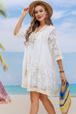 Tassel Spliced Lace Cover Up - OmniGlitz 