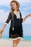 Tassel Spliced Lace Cover Up - OmniGlitz 