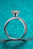 1 Carat Moissanite Crisscross Ring - OmniGlitz 