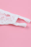 Lace-Up Frill Trim Lingerie Set - OmniGlitz 