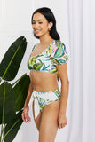 Marina West Swim Vacay Ready Puff Sleeve Bikini in Floral - OmniGlitz 