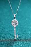 Moissanite Key Pendant Necklace - OmniGlitz 