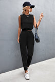 Sleeveless Top and Joggers Set - OmniGlitz 