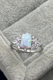 925 Sterling Silver Zircon and Opal Ring - OmniGlitz 