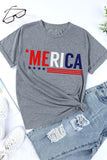 Letter Graphic Crewneck T-Shirt - OmniGlitz 