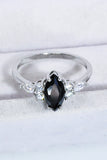 925 Sterling Silver Black Agate Ring - OmniGlitz 