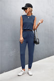 Sleeveless Top and Joggers Set - OmniGlitz 
