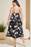 Plus Size Floral Lace Trim Side Slit Night Dress - OmniGlitz 