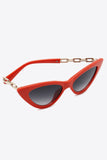 Chain Detail Cat-Eye Sunglasses - OmniGlitz 