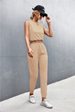 Sleeveless Top and Joggers Set - OmniGlitz 