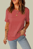 Distressed Round Neck Tee - OmniGlitz 