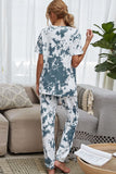 Tie-Dye Tee and Drawstring Waist Joggers Lounge Set - OmniGlitz 