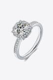 1 Carat Moissanite Platinum-Plated Ring - OmniGlitz 