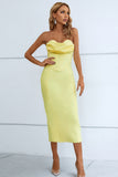 Seam Detail Strapless Sweetheart Neck Dress - OmniGlitz 