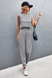 Sleeveless Top and Joggers Set - OmniGlitz 
